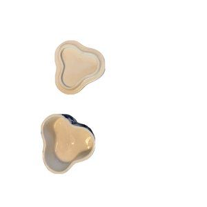 Vintage Delft Holland trinotch porcelain blue trinket box windmill floral